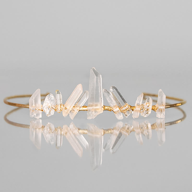 Olivenorma Clear Crystal Minimal Fairy Crystal Crown - Base d'oro - image 0
