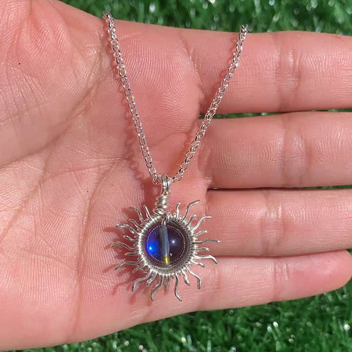 Olivenorma "Cattura i raggi del sole" - Collana sole avvolta in filo metallico
