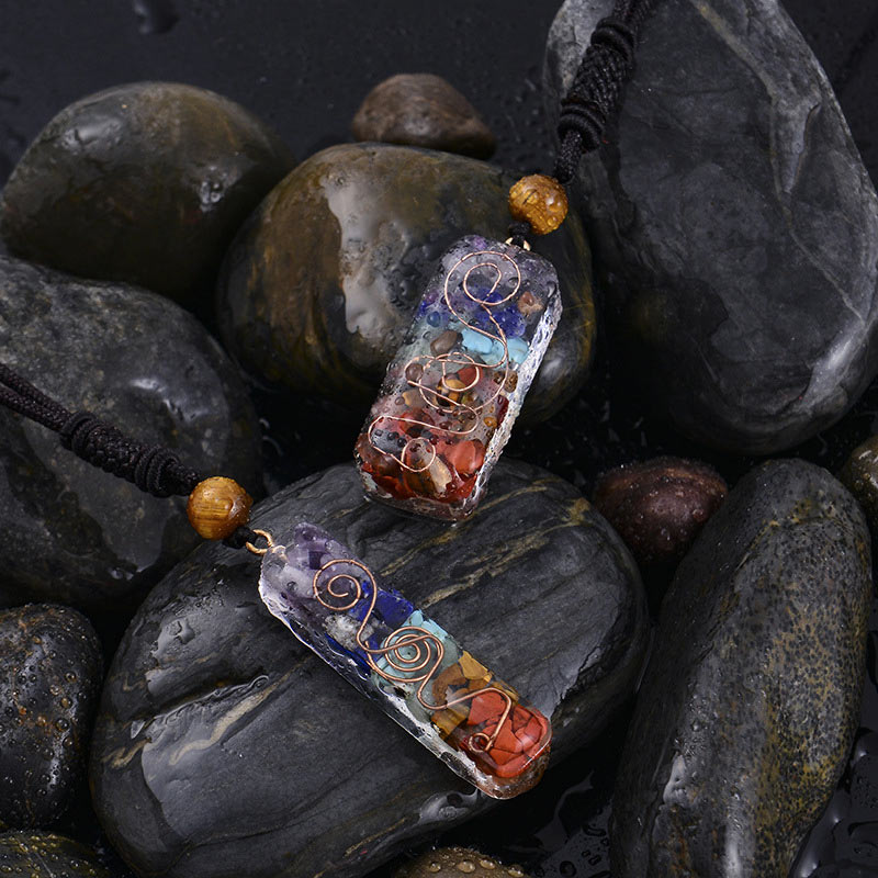 Collana di guarigione dei chakra con orgone Olivenorma