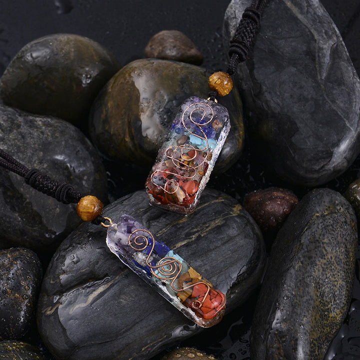 Collana di guarigione dei chakra con orgone Olivenorma