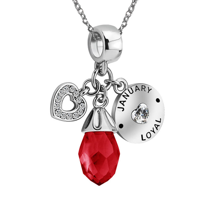 Collana con ciondolo a forma di cuore in diamanti Olivenorma pietra portafortuna