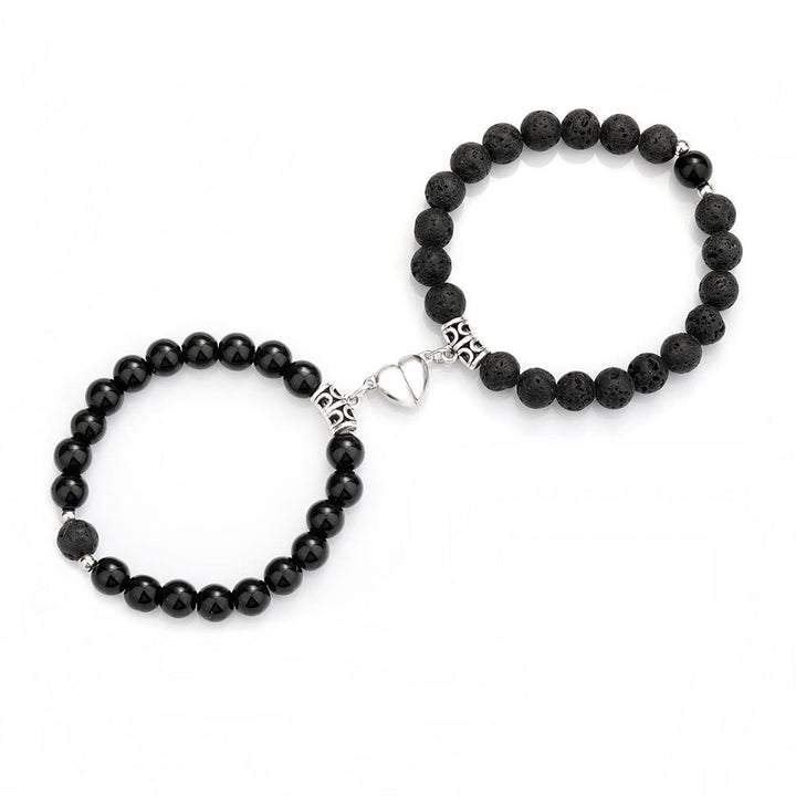 Olivenorma 2 pezzi set di braccialetti magnetici per coppie 