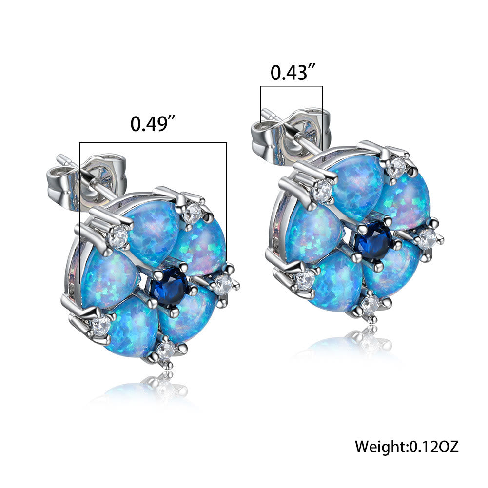 Orecchini a forma di fiore in opale Olivenorma - image 13