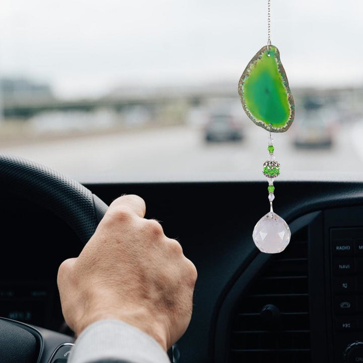 Olivenorma Campanello a vento in cristallo di sole con ciondolo appeso fatto a mano
