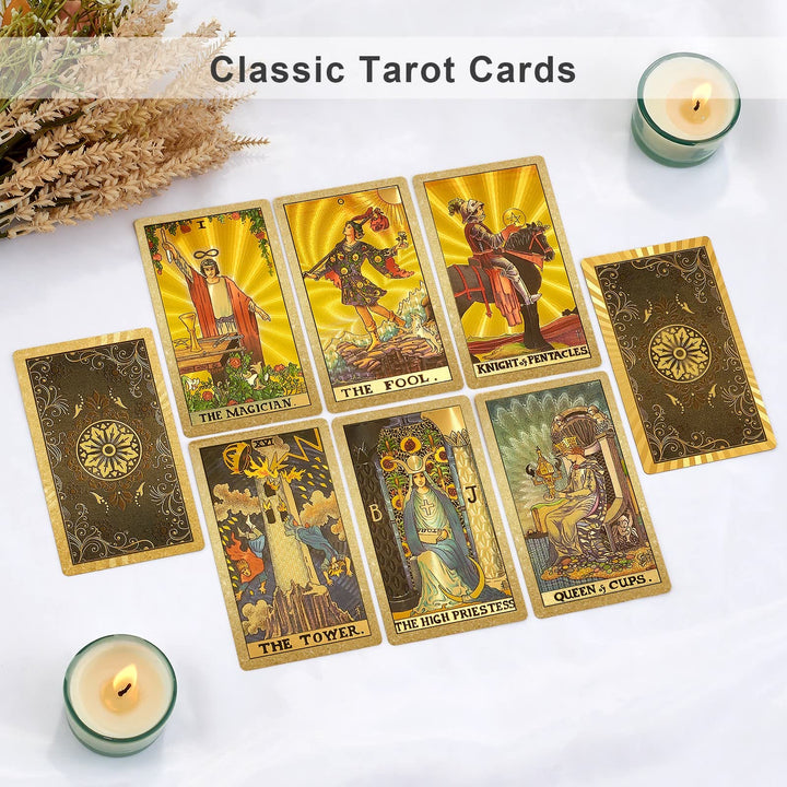 Olivenorma Bronzing Back Pattern Tarot Deck Set di carte