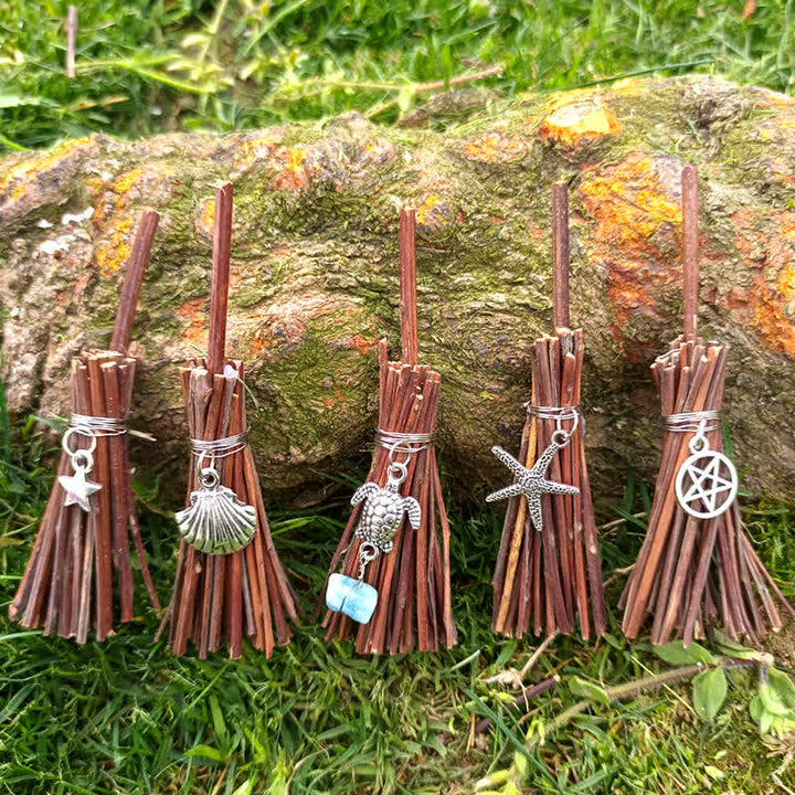 Ornamento fatto a mano Olivenorma Mini tartaruga di cristallo scopa 