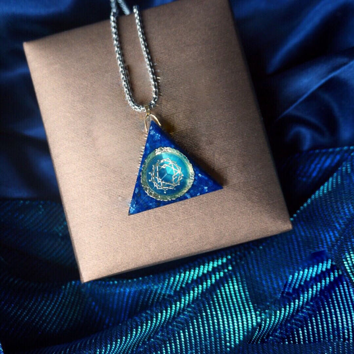 Collana Olivenorma Lapislazzuli Acquamarina Organe Triangolare