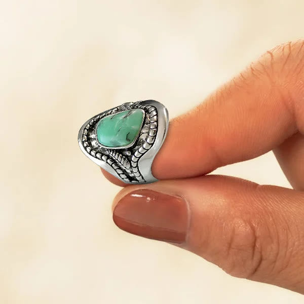 Anello Olivenorma Vintage Grande Turchese 