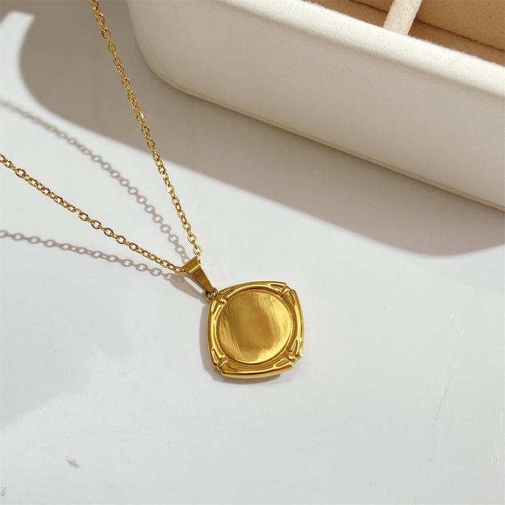 Olivenorma Collana con ciondolo sole turchese placcato oro 18k 