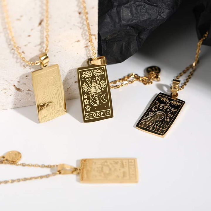 Collana con catena riempita d'oro Olivenorma Zodiac 