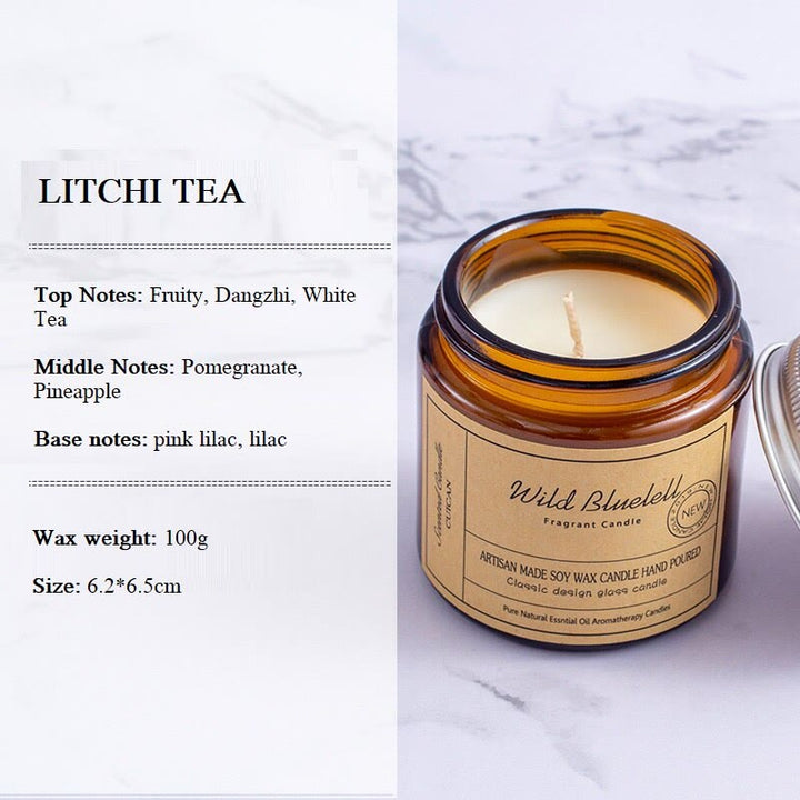 Candela profumata senza fumo Olivenorma in tazze di vetro per la casa