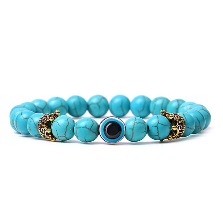 Bracciale in pietra naturale con protezione contro il malocchio