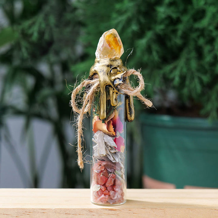Olivenorma "Witch's Wish" - Bottiglia energetica in pietra grezza di cristallo naturale 