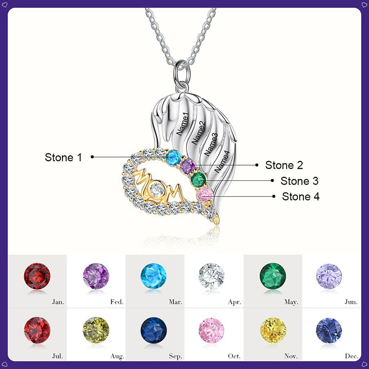 Olivenorma Collana con cuore e mezzo diamante per la mamma