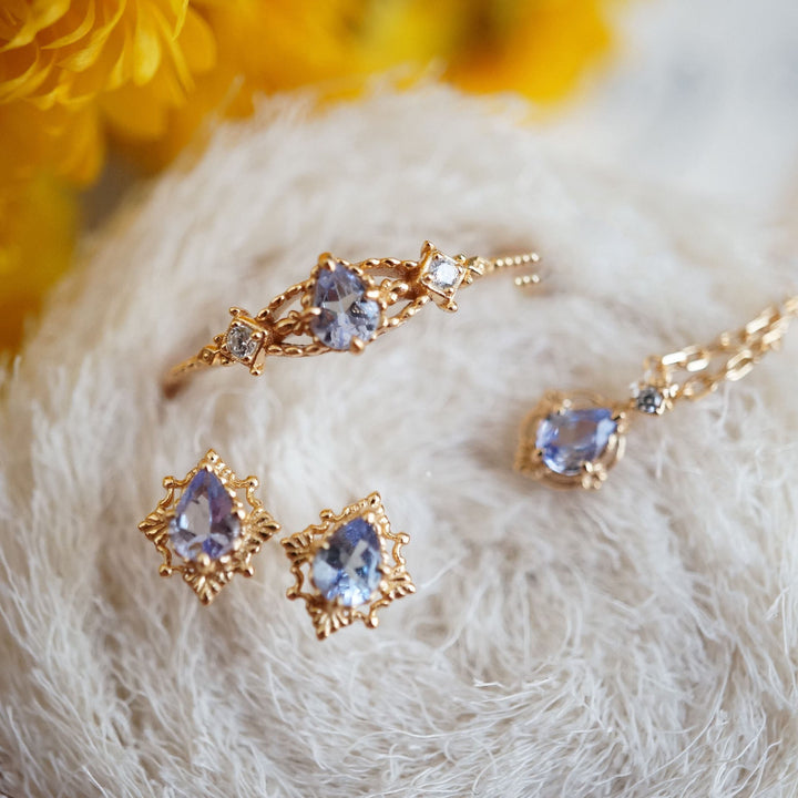 Anello regolabile in tanzanite naturale Olivenorma 