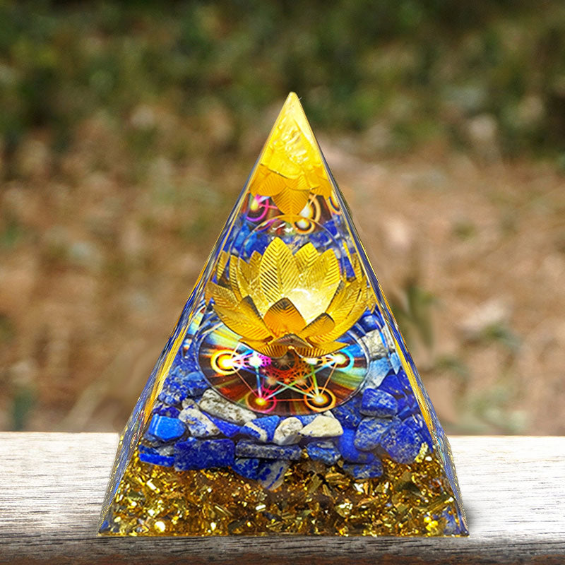 Olivenorma Lapislazzuli Piramide di loto Reki Orgone