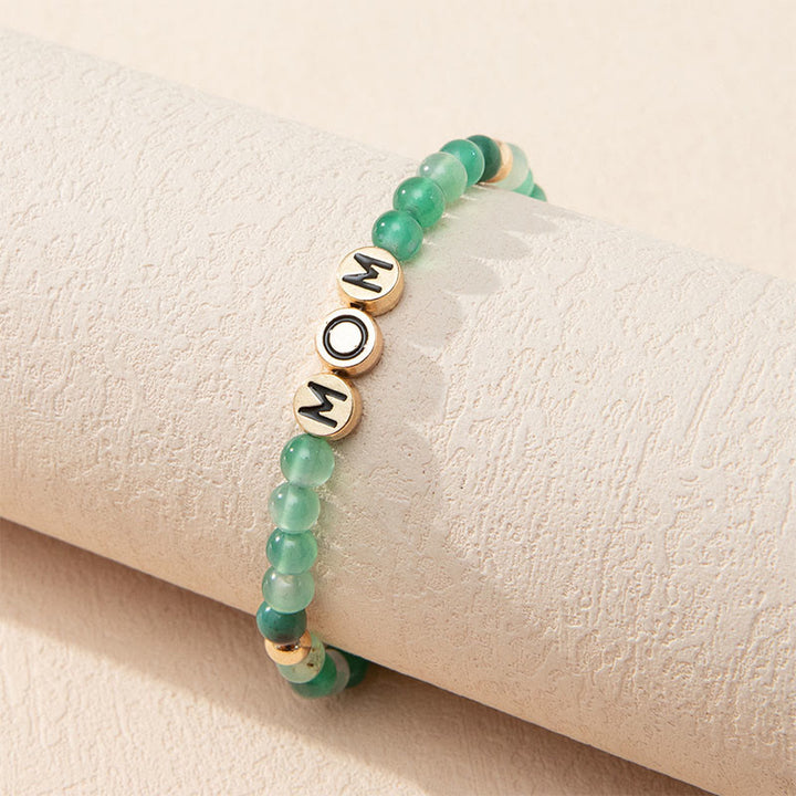 Olivenorma "For Mom" ​​- Braccialetto della ricchezza in avventurina verde 