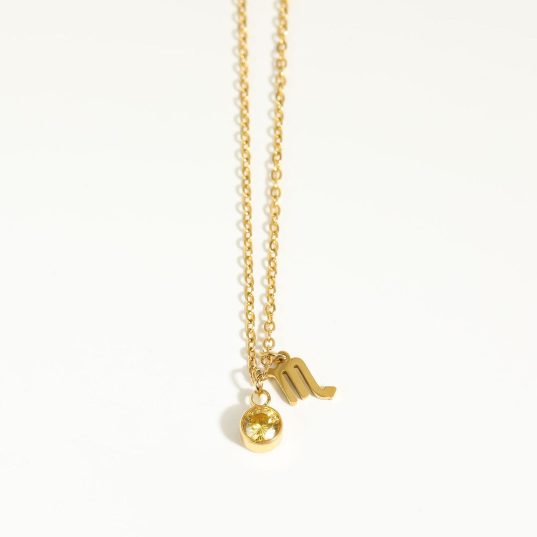 Collana in acciaio inossidabile con rune zodiacali Olivenorma