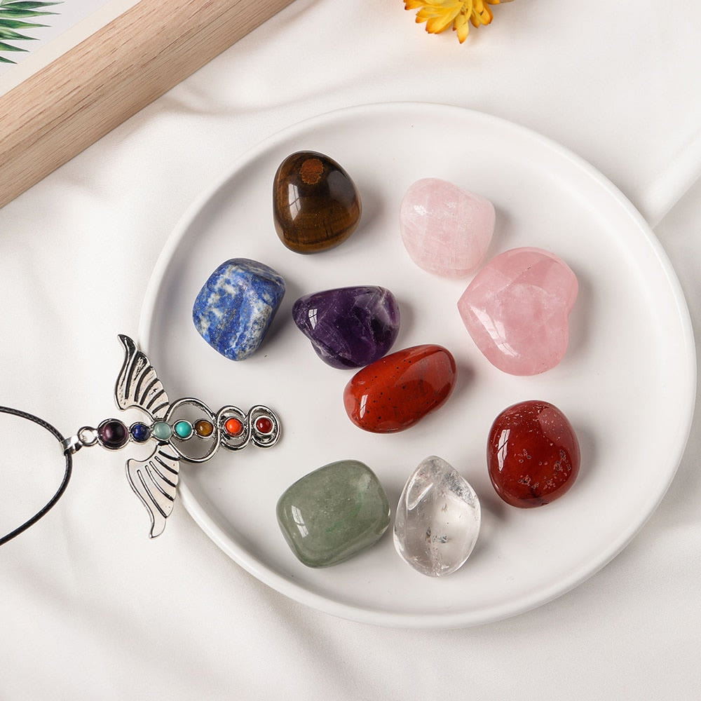 Olivenorma Pietre preziose per chakra lucide irregolari naturali per meditazione Set di cristalli