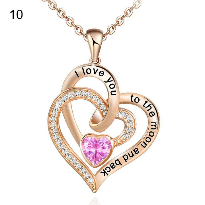 Collana con carta regalo Olivenorma Hearts and Hearts Birthstone - Oro rosa - ottobre - Con carta portafortuna - image 40