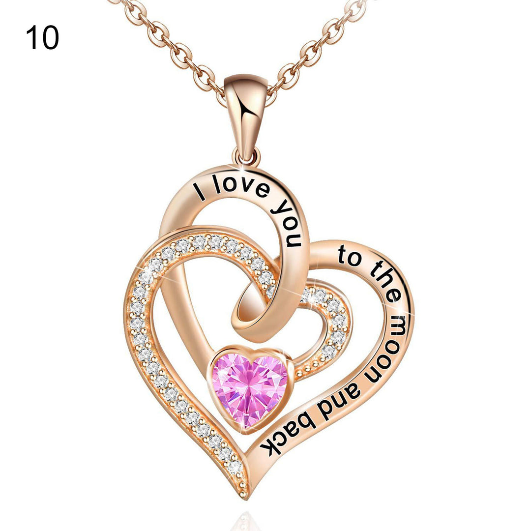 Collana con carta regalo Olivenorma Hearts and Hearts Birthstone - Oro rosa - ottobre - Con carta portafortuna - image 37