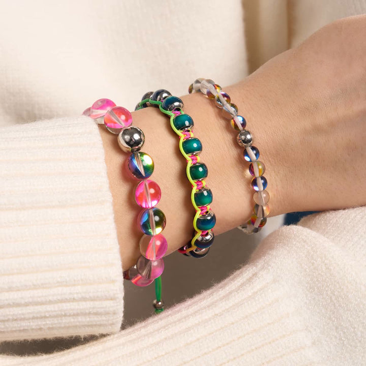 Braccialetto di perline di cristallo multicolore Olivenorma