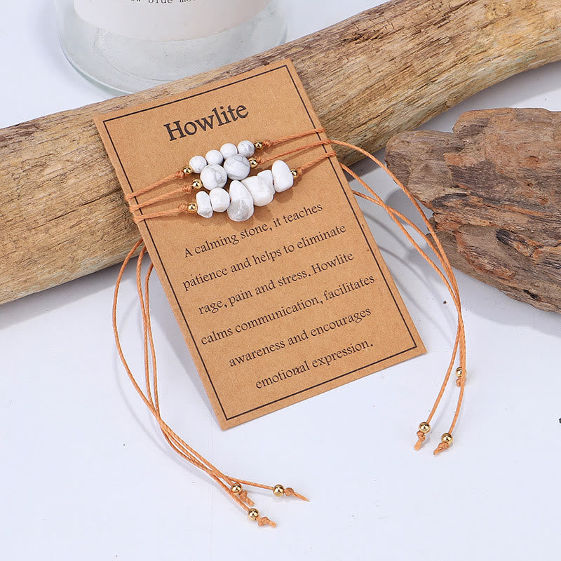 Bracciale Olivenorma Gravel intrecciato con perline 