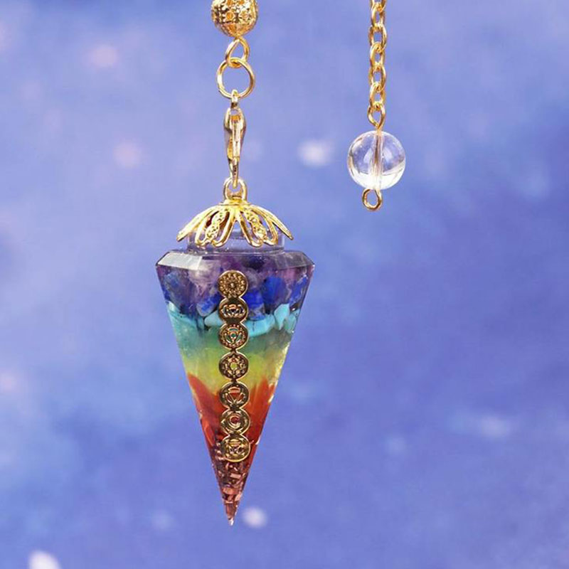 Pendolo divinatorio dell'orgone dei chakra Olivenorma