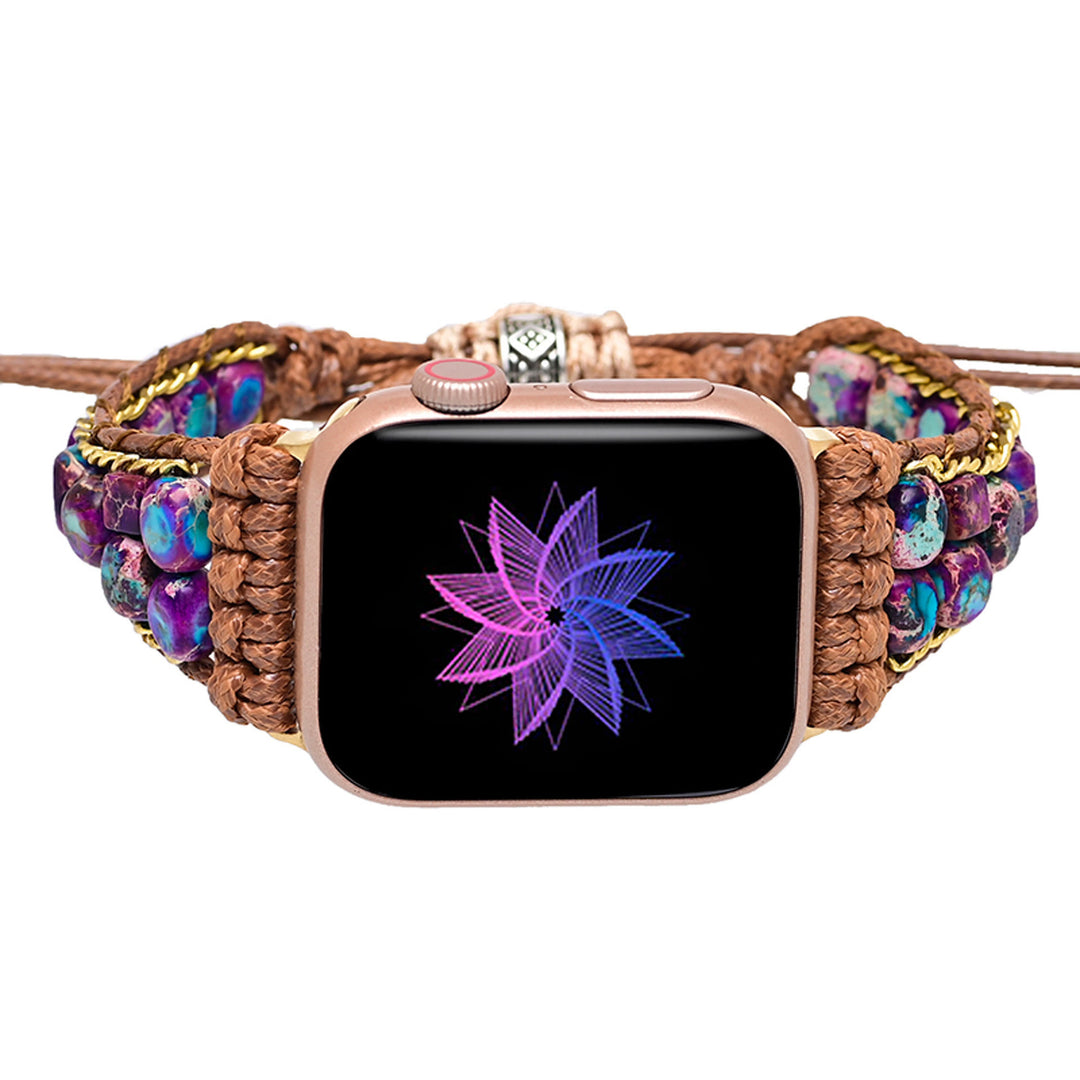 Cinturino avvolgente per Apple Watch Olivenorma Blue Emperor Stone