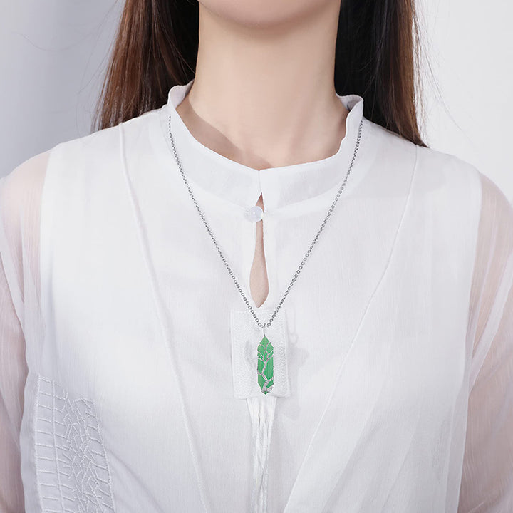 Collana in cristallo Olivenorma con pietra preziosa dell'albero della vita