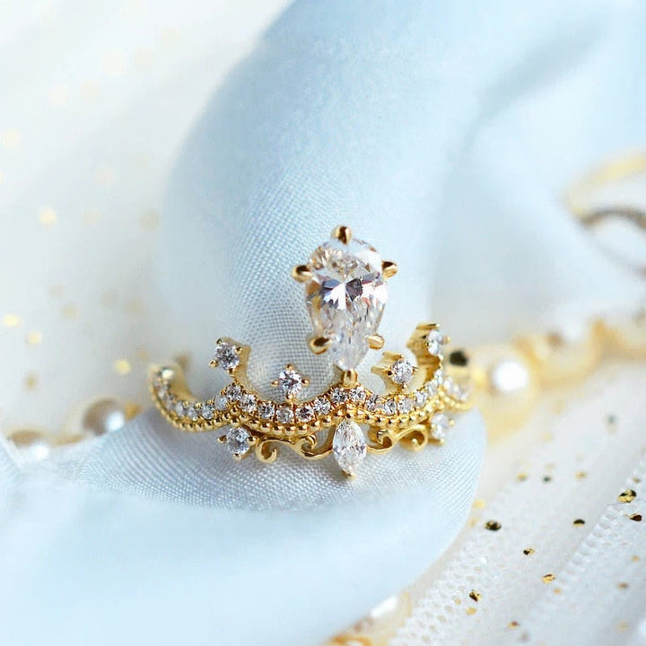 Anello di fidanzamento di lusso Olivenorma Crown Zircon 