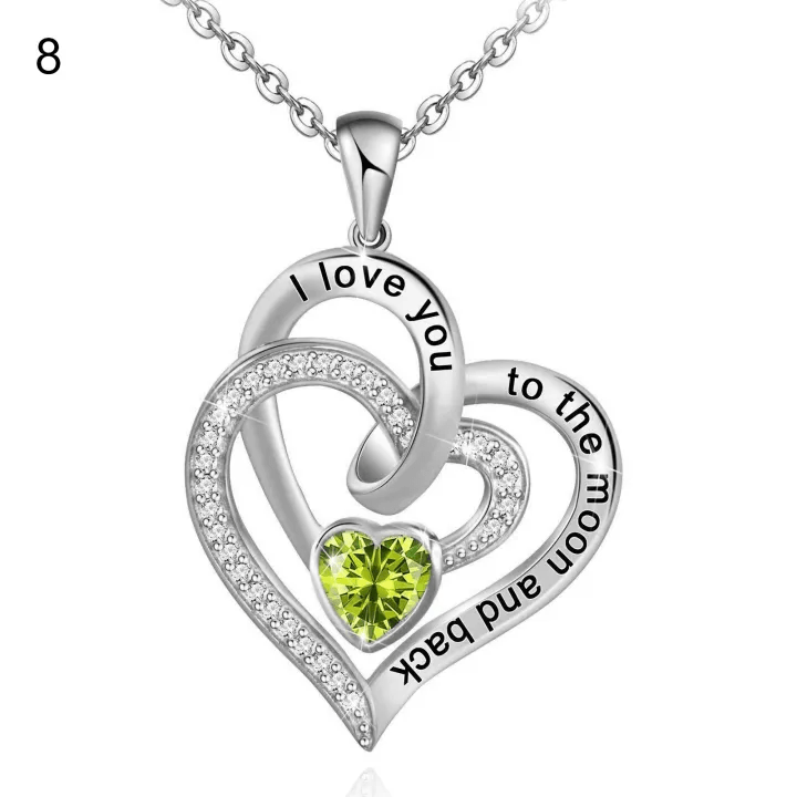 Collana con carta regalo Olivenorma Hearts and Hearts Birthstone - image 18