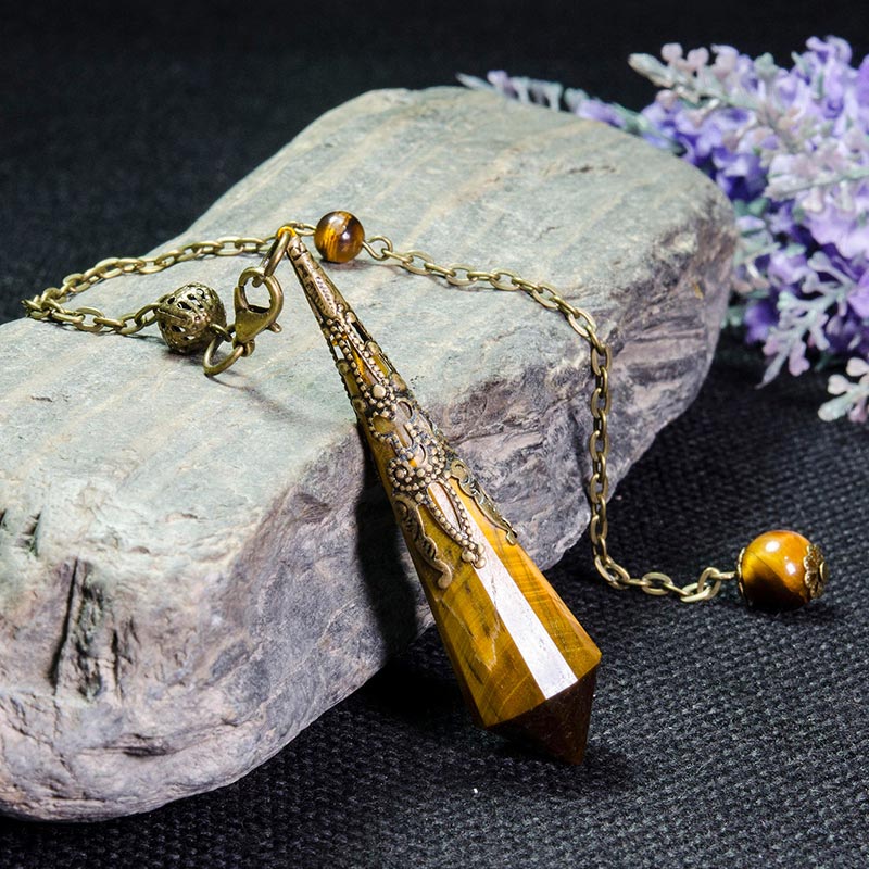 Pendolo di protezione dell'occhio di tigre 