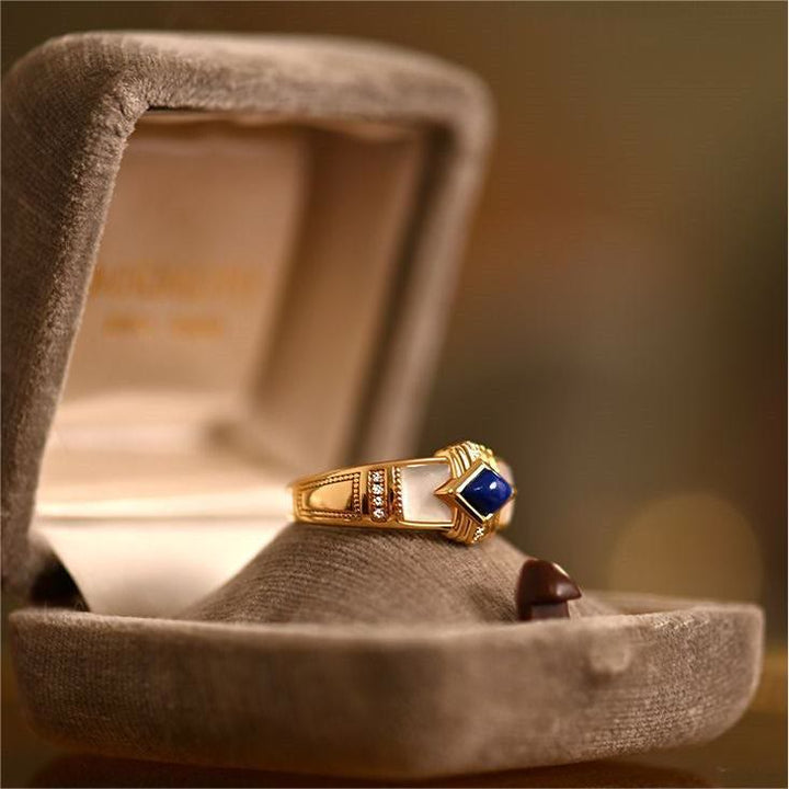 Anello Olivenorma rombo lapislazzuli