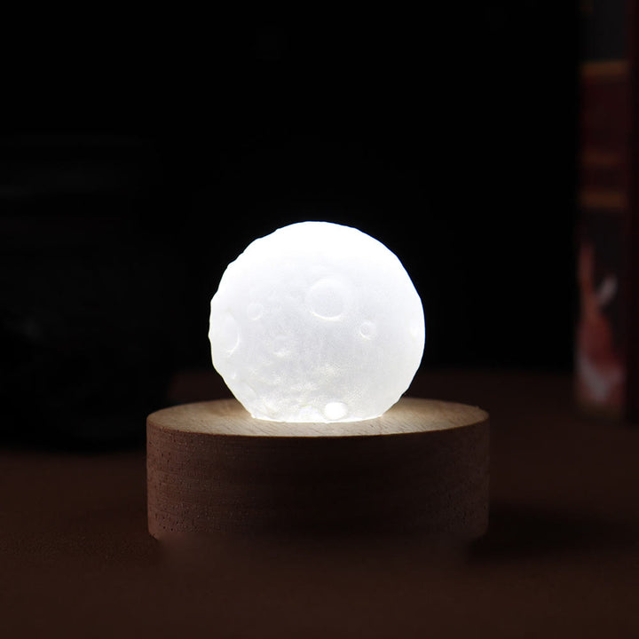 Olivenorma Lampada in cristallo trasparente a forma di luna elettroplaccata