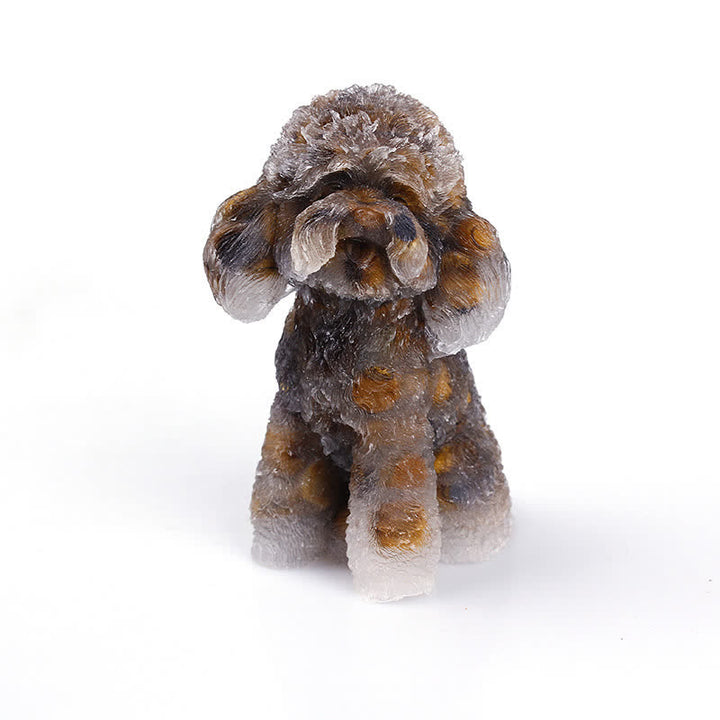 Decorazione in pietra preziosa naturale Olivenorma Crystal Poodle