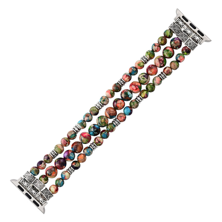 Cinturino elastico per Apple Watch Olivenorma Oyster Turquoise Beaded Cord