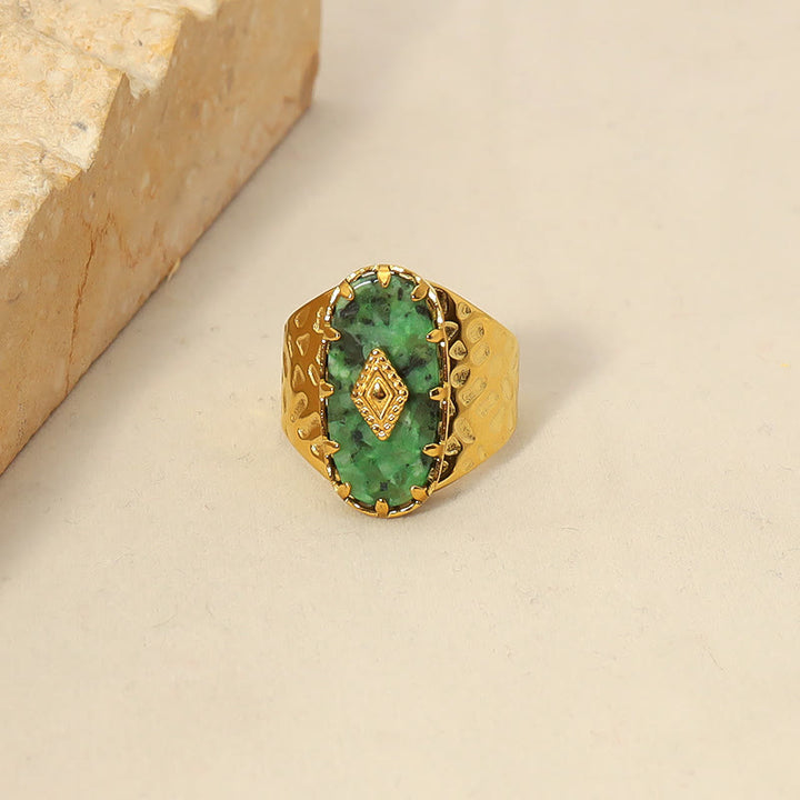 Anello regolabile Olivenorma in turchese africano