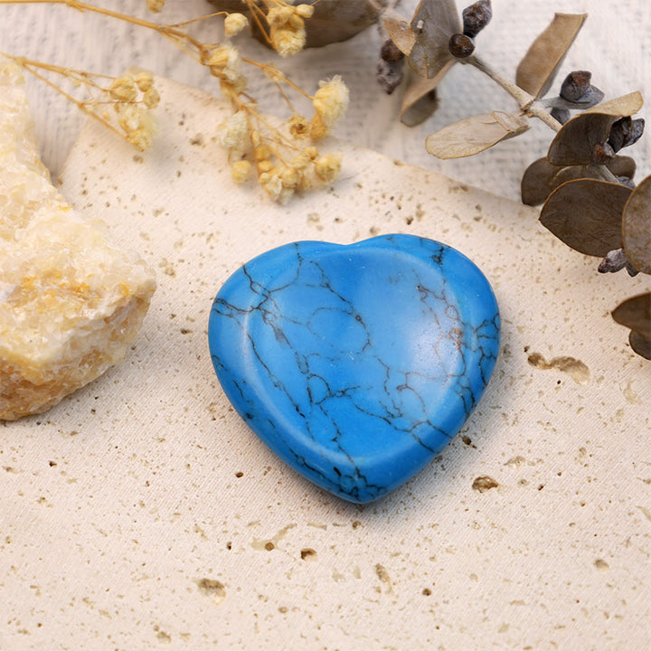 Pietra della preoccupazione del cuore turchese blu Olivenorma