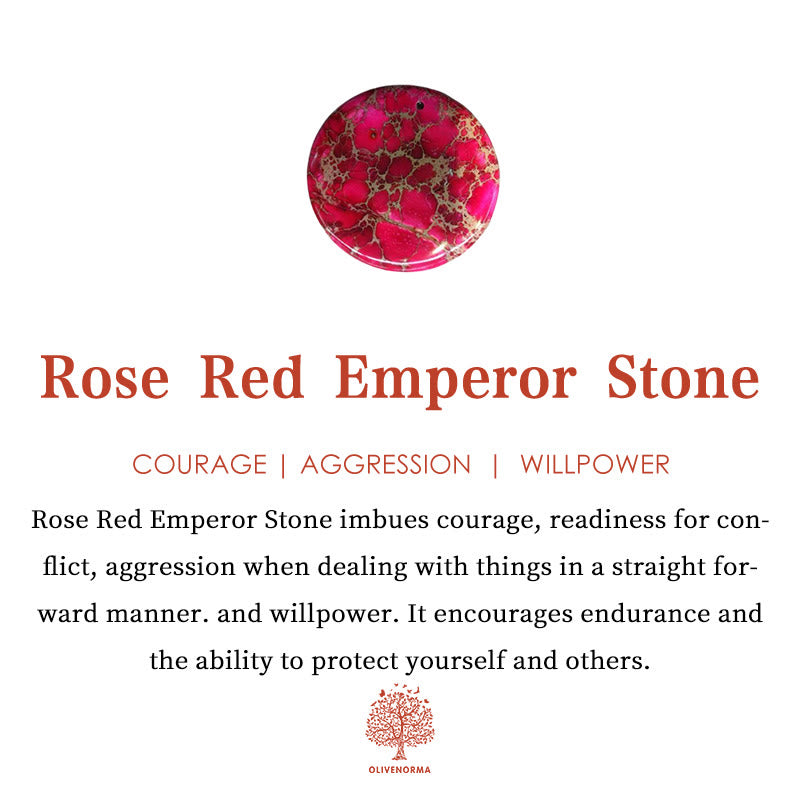 Collana con perline Mala Olivenorma in pietra naturale e nappa Chakra