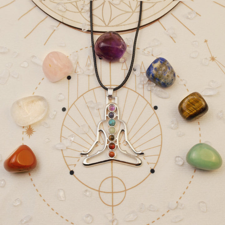 Collana di meditazione sui chakra Olivenorma