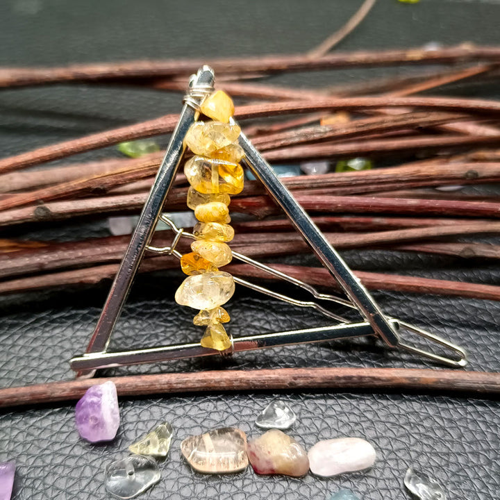 Olivenorma Crystal Triangle Ghiaia Geometrico Accessori per Capelli Pettine Forcina 