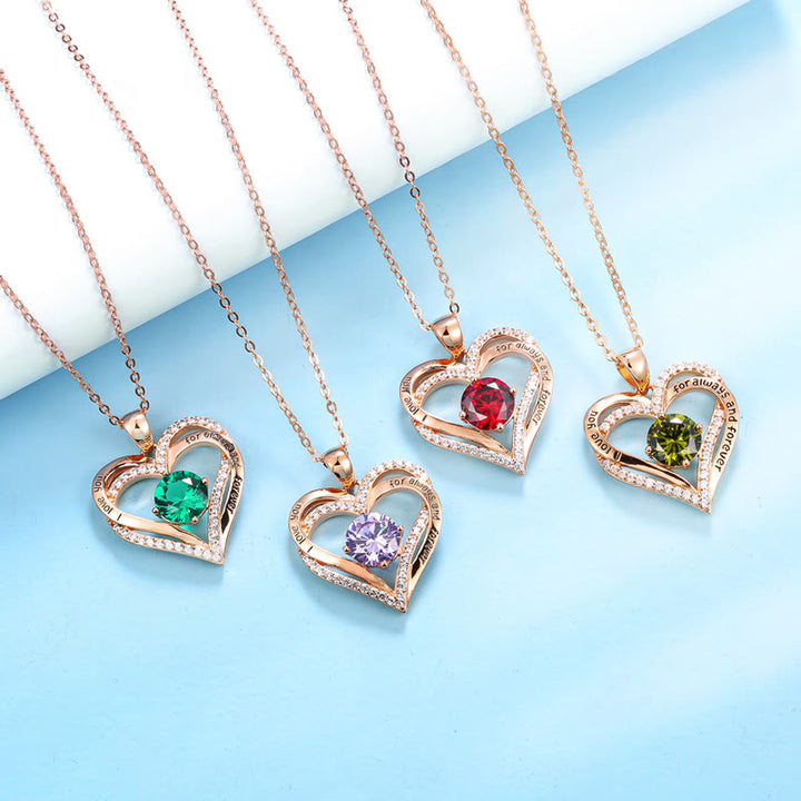Olivenorma "Ti amo per sempre e per sempre" - Collana Birtshtone Heart