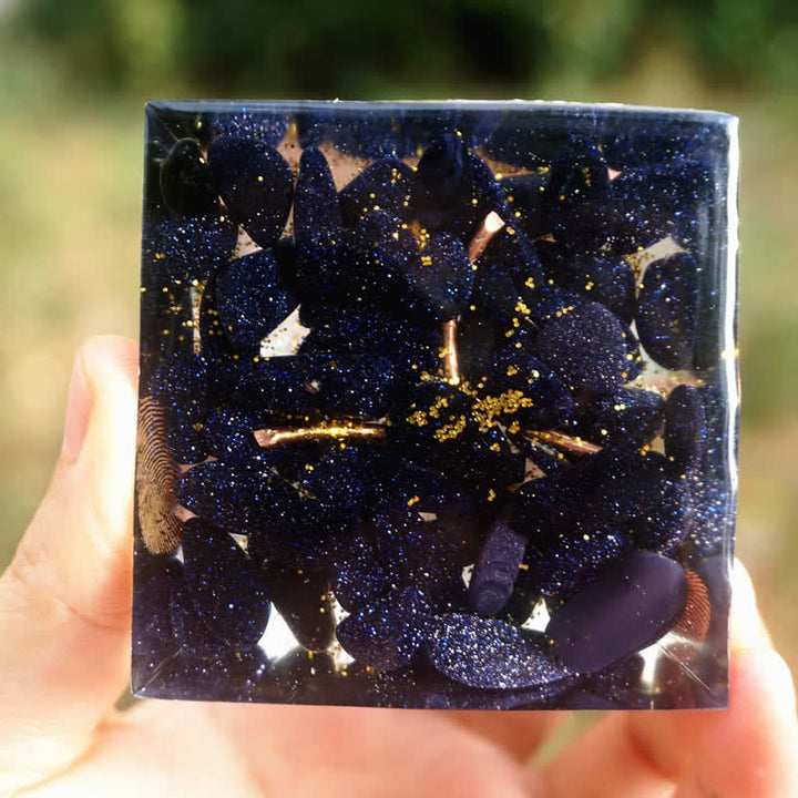 Olivenorma Quarzo Rosa Arenaria Blu Albero della Vita Piramide Orgonica 