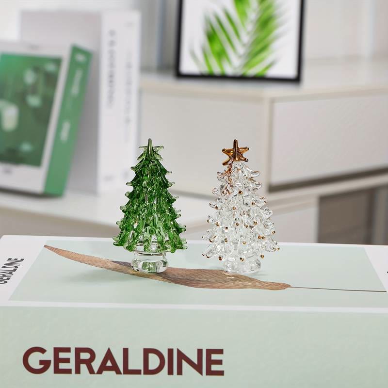 Decorazione per la casa con pietre preziose e albero di Natale in cristallo Olivenorma 