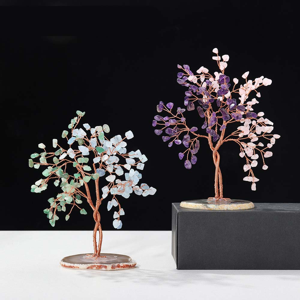 Olivenorma Pietra di cristallo naturale Albero Feng Shui