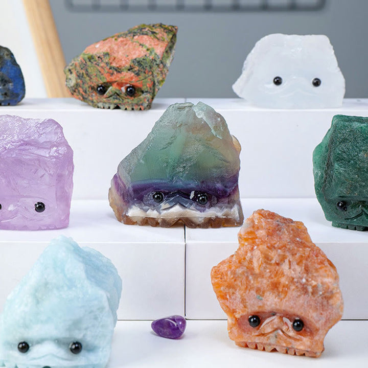 Olivenorma Pietra grezza naturale di cristallo Elfo Riccio Decorazione in pietra preziosa