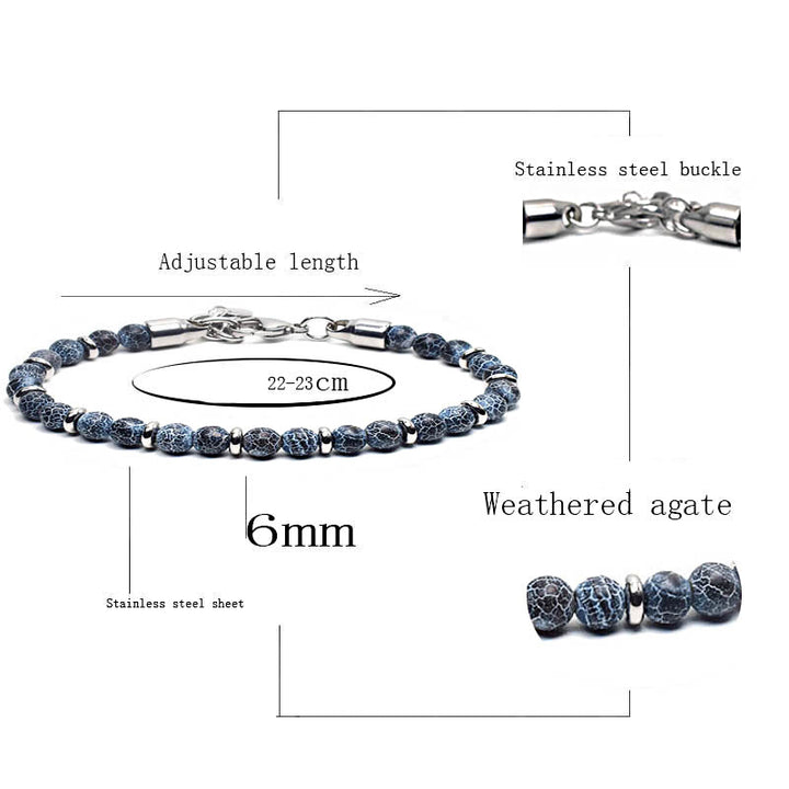 Bracciale Olivenorma in perline di agata invecchiata