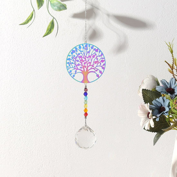 Olivenorma Clear Crystal Chakra Beads Hanging Wind Chime Suncatcher - image 15
