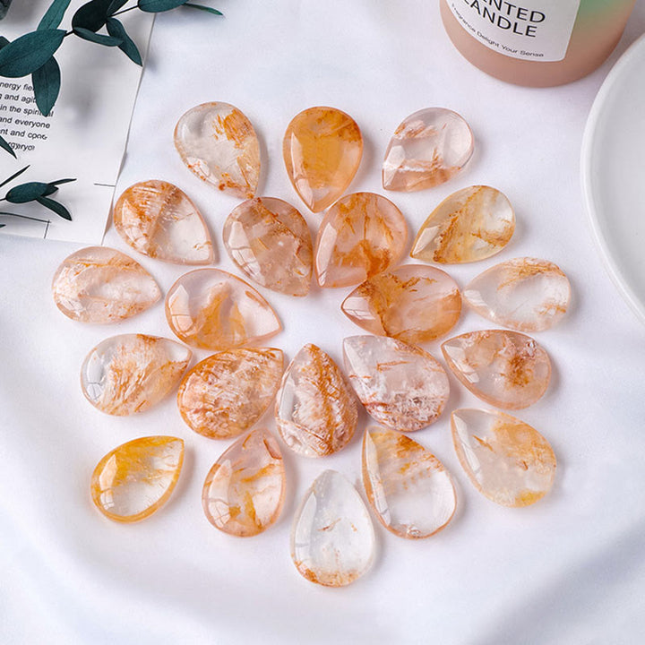 Olivenorma Ghost Phantom Quartz Goccia Pietra Naturale